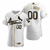 St. Louis Cardinals Customized Nike White Stitched MLB Flex Base Golden Edition Jersey,baseball caps,new era cap wholesale,wholesale hats